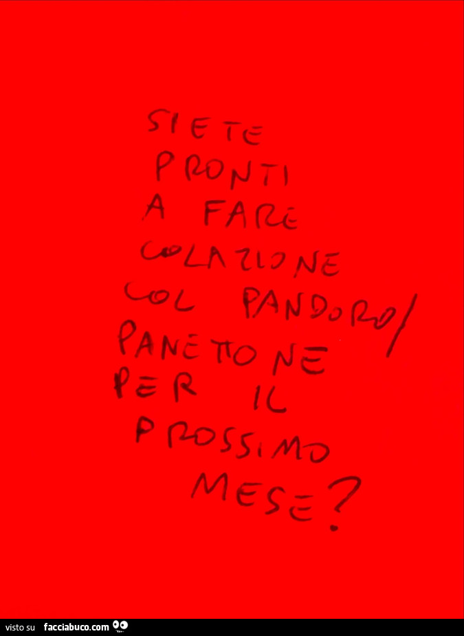 Siete pronti a fare colazione col pandoro/panettone