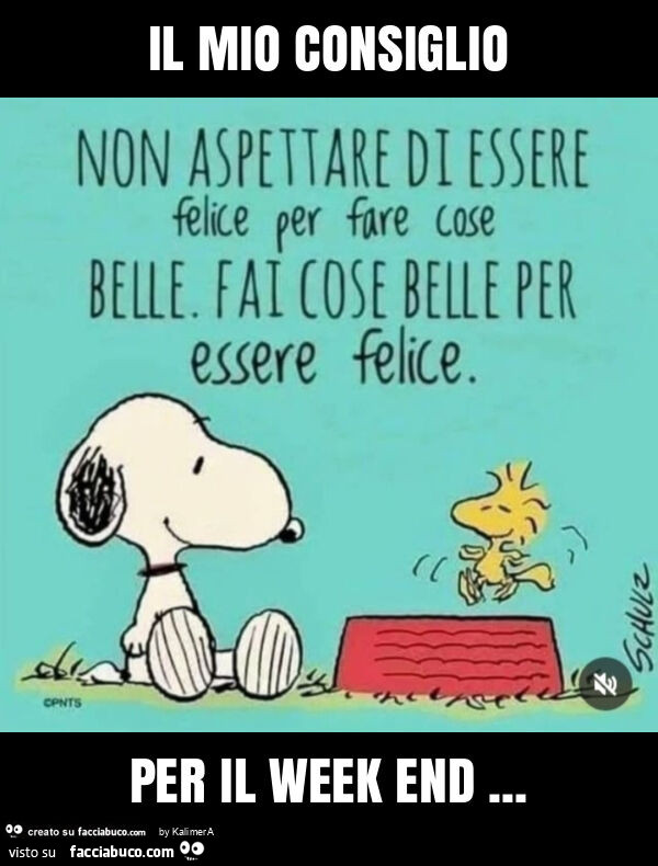 Il mio consiglio per il week end