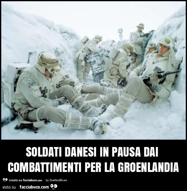 Soldati danesi in pausa dai combattimenti per la groenlandia