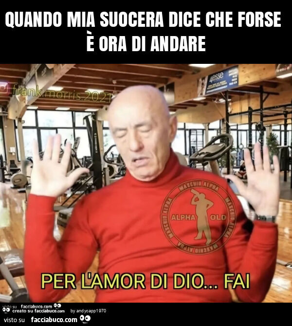 Quando mia suocera dice che forse è ora di andare