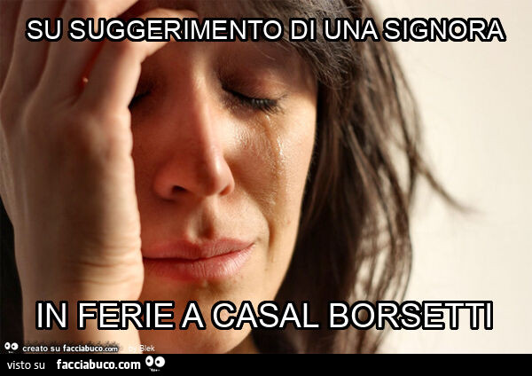 Su suggerimento di una signora in ferie a casal borsetti