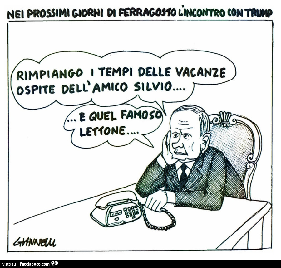 Rimpiango i tempi delle vacanze ospite dell'amico silvio e quel famoso lettone