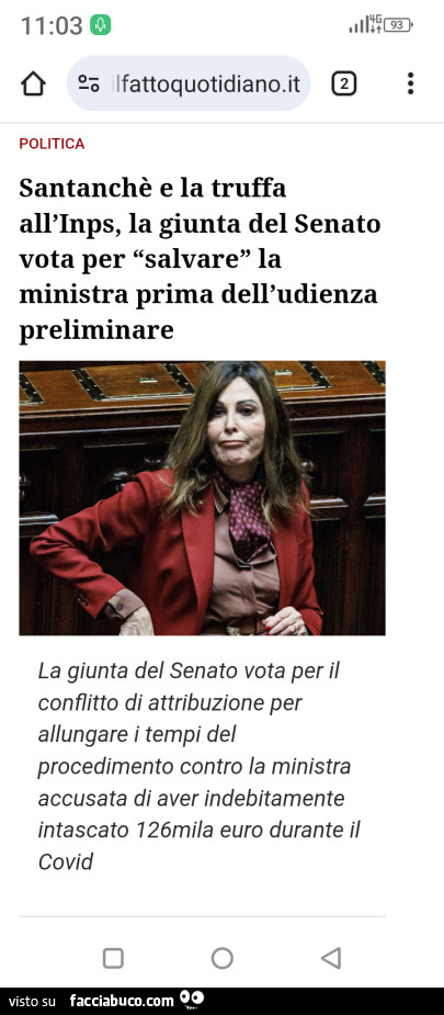 Santanchè e la truffa all'inps, la giunta del senato vota per salvare la ministra prima dell'udienza preliminare