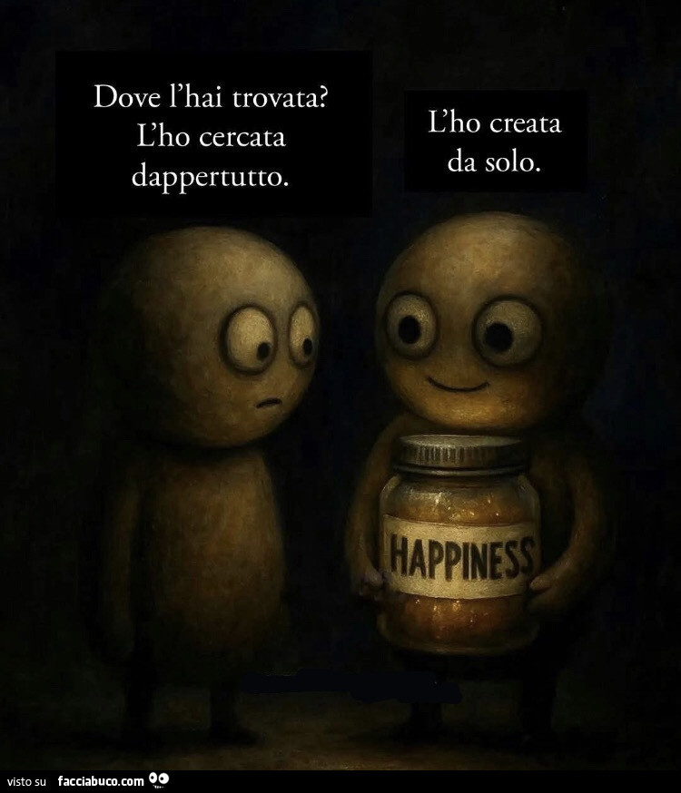 Dove l'hai trovata? L'ho cercata dappertutto. L'ho creata da solo