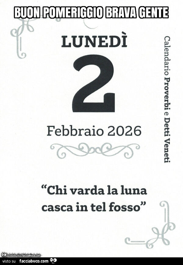 Chi varda la luna casca in tel fosso