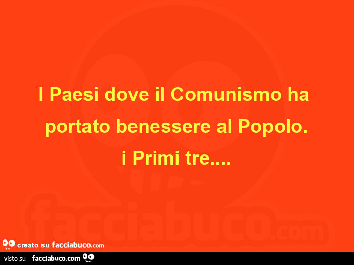 I paesi dove il comunismo ha portato benessere al popolo. I primi tre