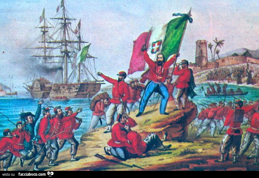 1860 sbarco di Garibaldi in Sicilia. Nel 1861 Italia fa parte la Sicilia Calabria Campania Puglia Basilicata