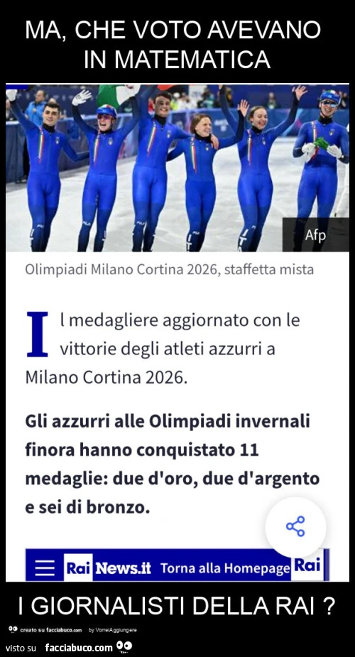 Ma, che voto avevano in matematica i giornalisti della rai?