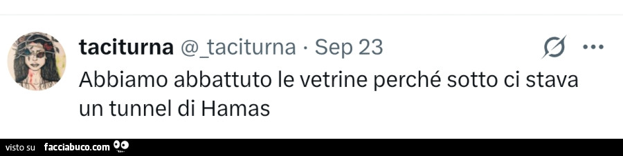 Abbiamo abbattuto le vetrine perché sotto ci stava un tunnel di hamas