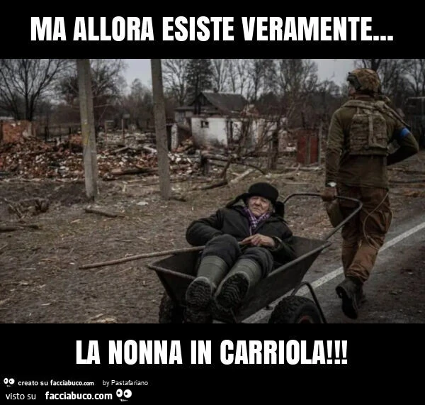 Ma allora esiste veramente&hellip; la nonna in carriola