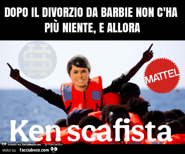 Dopo il divorzio da barbie non c'ha più niente, e allora