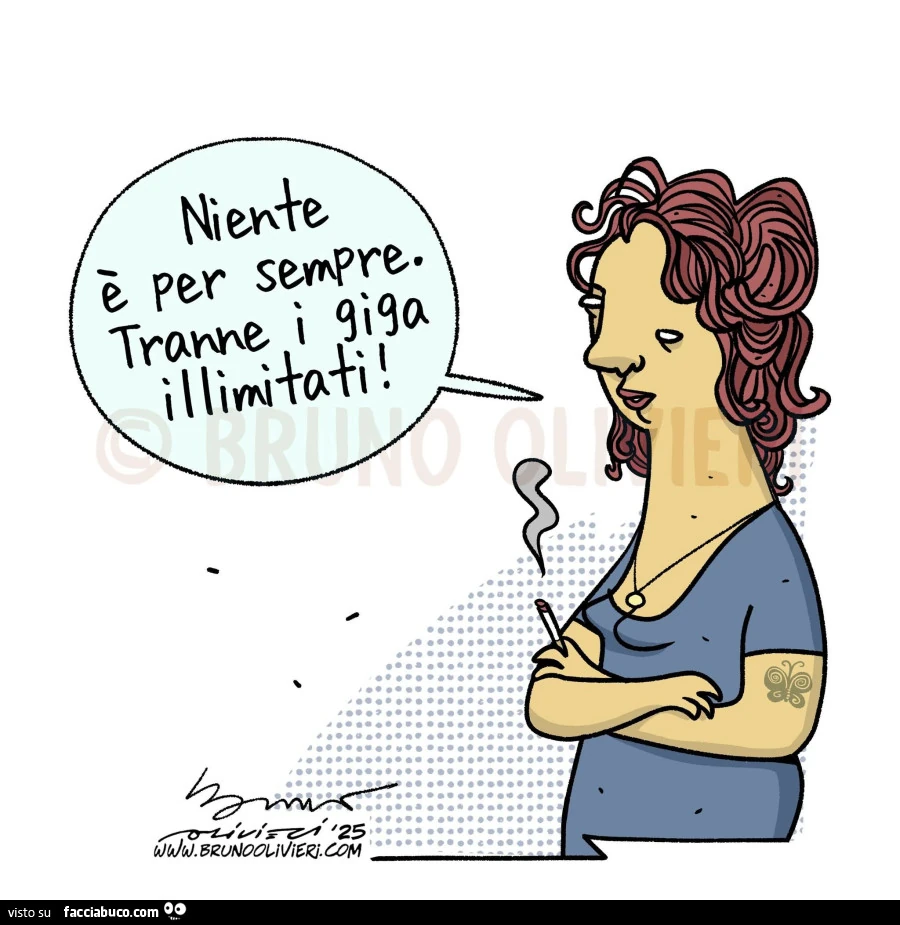 Niente รจ per sempre. Tranne i giga illimitati
