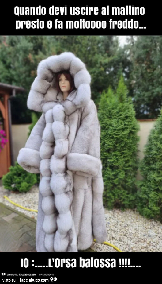 Quando devi uscire al mattino presto e fa moltoooo freddo&hellip; io: &hellip; l'orsa balossa