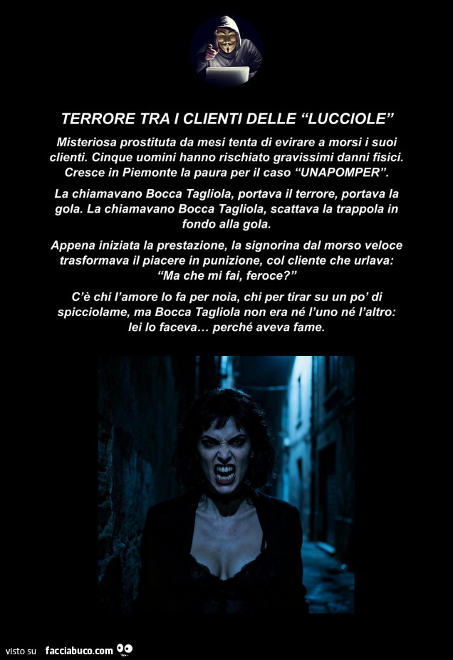 Terrore tra i clienti delle lucciole