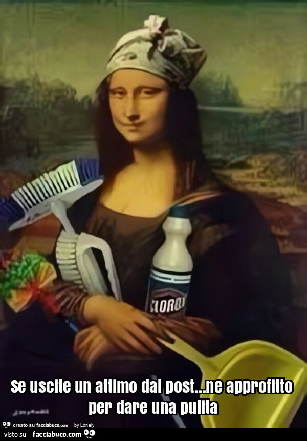 Se uscite un attimo dal post… ne approfitto per dare una pulita