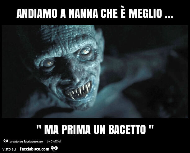 Andiamo a nanna che è meglio… " ma prima un bacetto "