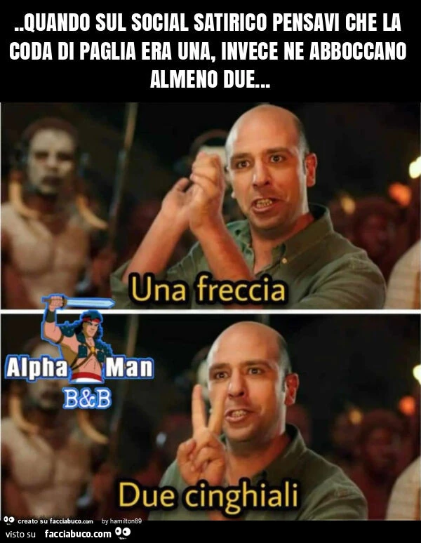 Quando sul social satirico pensavi che la coda di paglia era una, invece ne abboccano almeno due