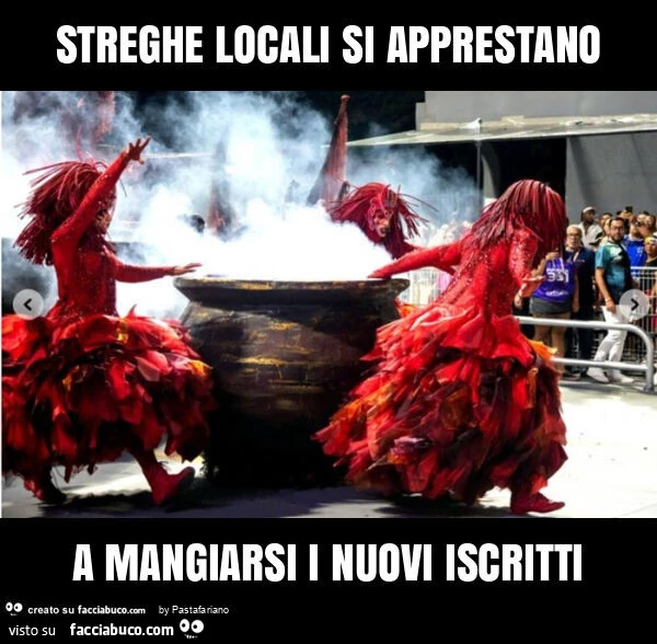 Streghe locali si apprestano a mangiarsi i nuovi iscritti