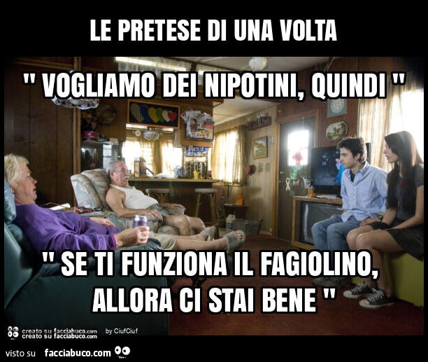 Le pretese di una volta