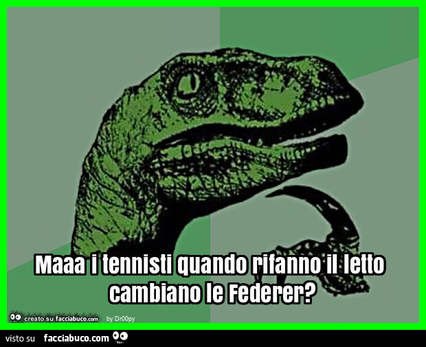 Maaa i tennisti quando rifanno il letto cambiano le federer?