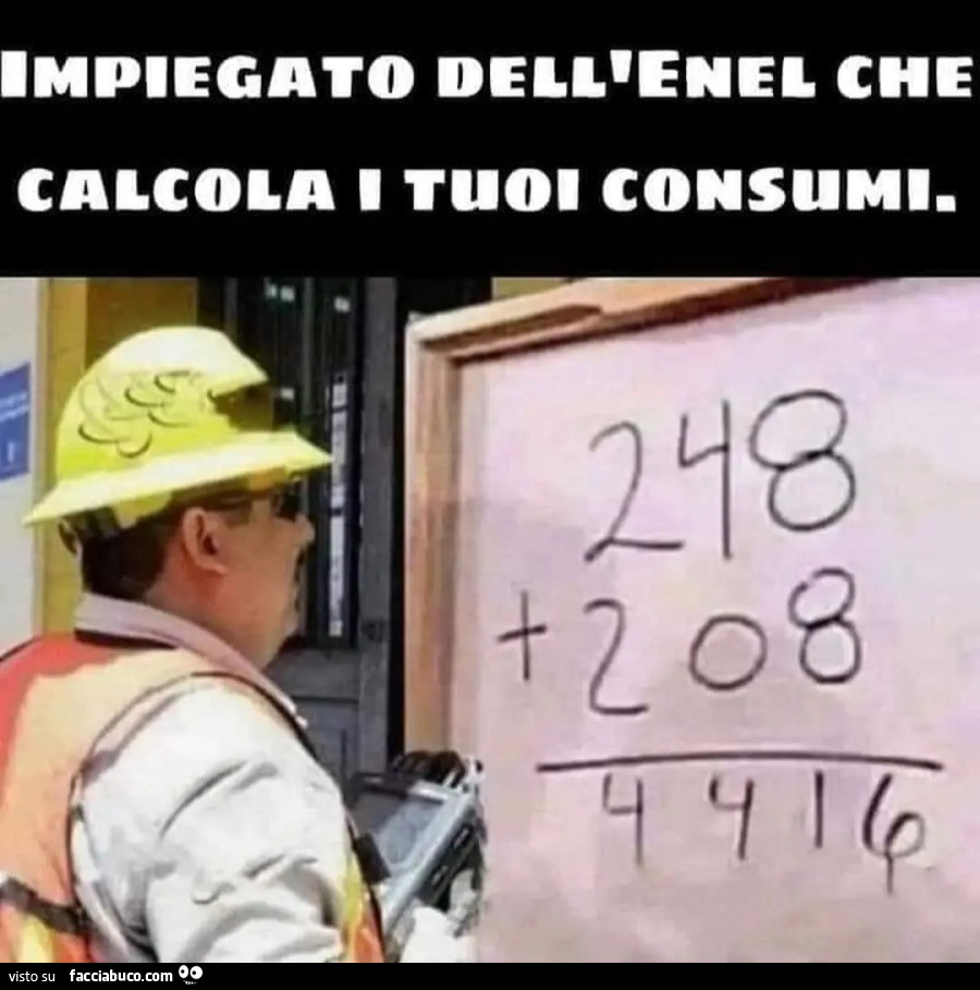 Impiegato dell'enel che calcola i tuoi consumi