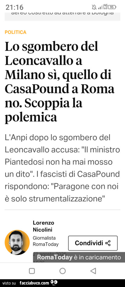 Lo sgombero del leoncavallo a milano sì, quello di casapound a roma no. Scoppia la polemica