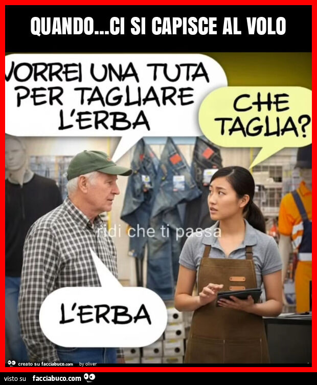 Quando&hellip; ci si capisce al volo