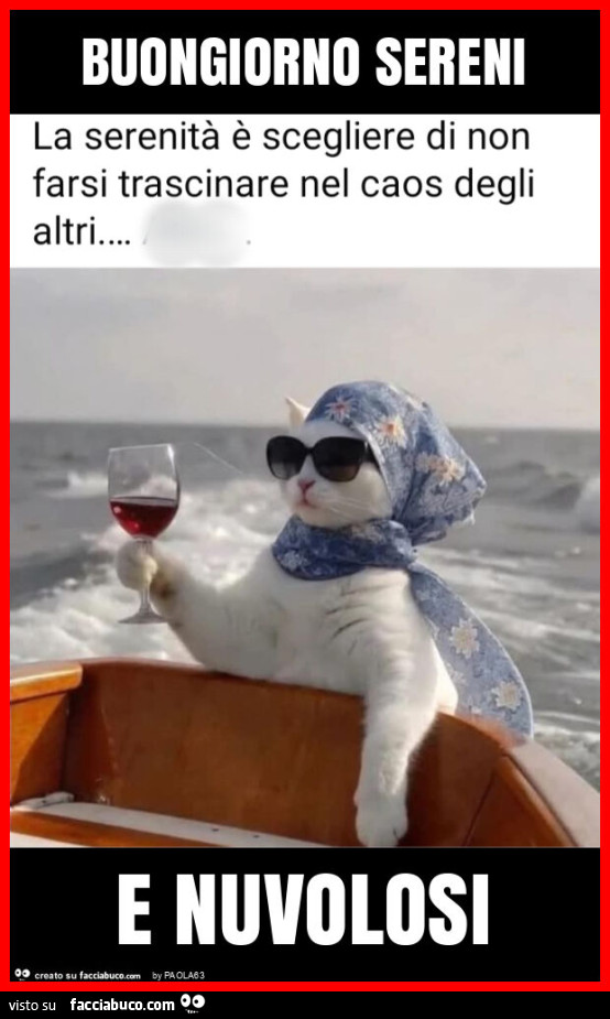 Buongiorno sereni e nuvolosi