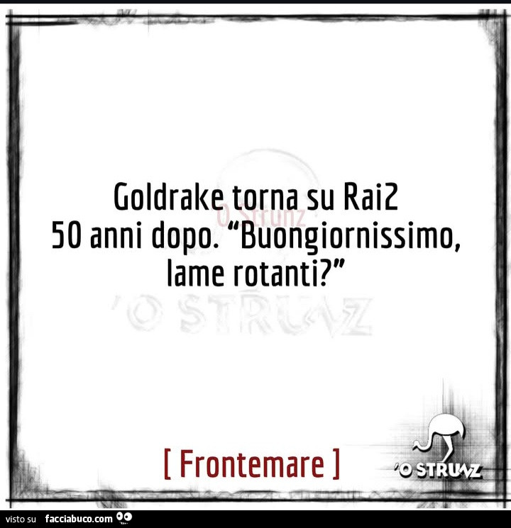 Goldrake torna su rai? 50 anni dopo. Buongiornissimo, lame rotanti?