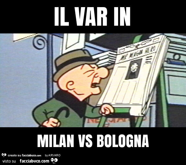 Il var in milan vs bologna