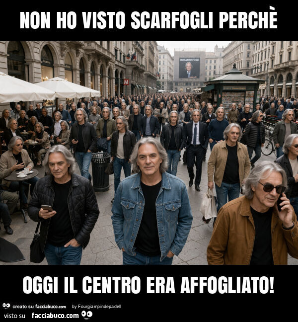 Non ho visto scarfogli perchè oggi il centro era affogliato