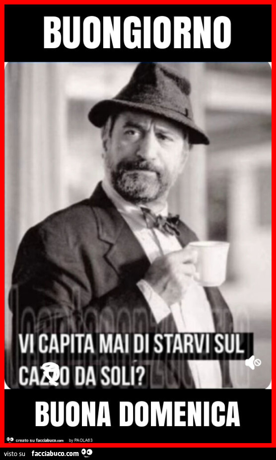 Buongiorno buona domenica