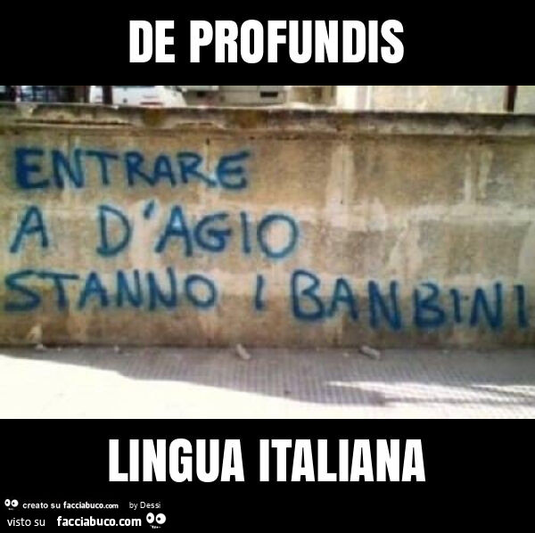 De profundis lingua italiana