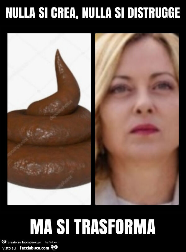 Nulla si crea, nulla si distrugge ma si trasforma