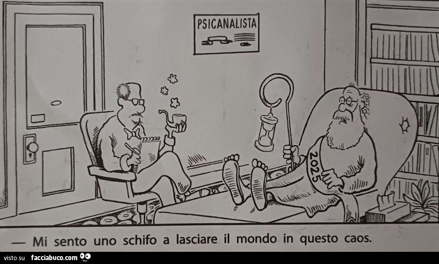 Mi sento uno schifo a lasciare il mondo in questo caos 2025 dallo psicanalista