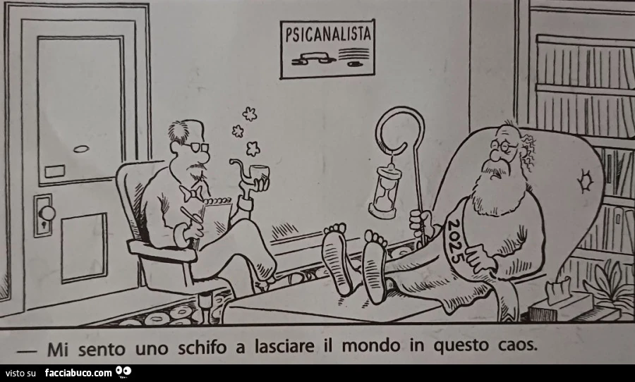 Mi sento uno schifo a lasciare il mondo in questo caos 2025 dallo psicanalista