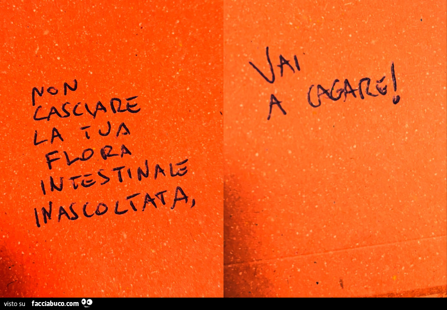 Non lasciare la tua flora intestinale inascoltata. Vai a cagare
