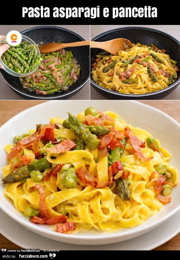 Pasta asparagi e pancetta