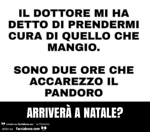 Arriverà a natale?