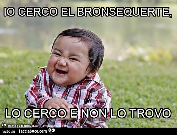 Io cerco el bronsequerte, lo cerco e non lo trovo