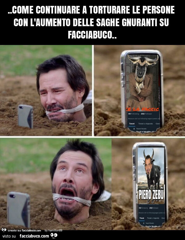 Come continuare a torturare con l'aumento delle saghe gnuranti su facciabuco