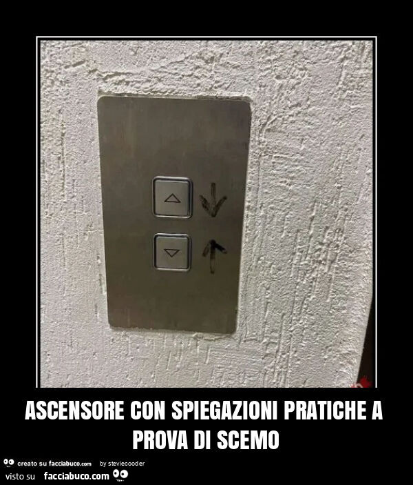 Ascensore con spiegazioni pratiche a prova di scemo