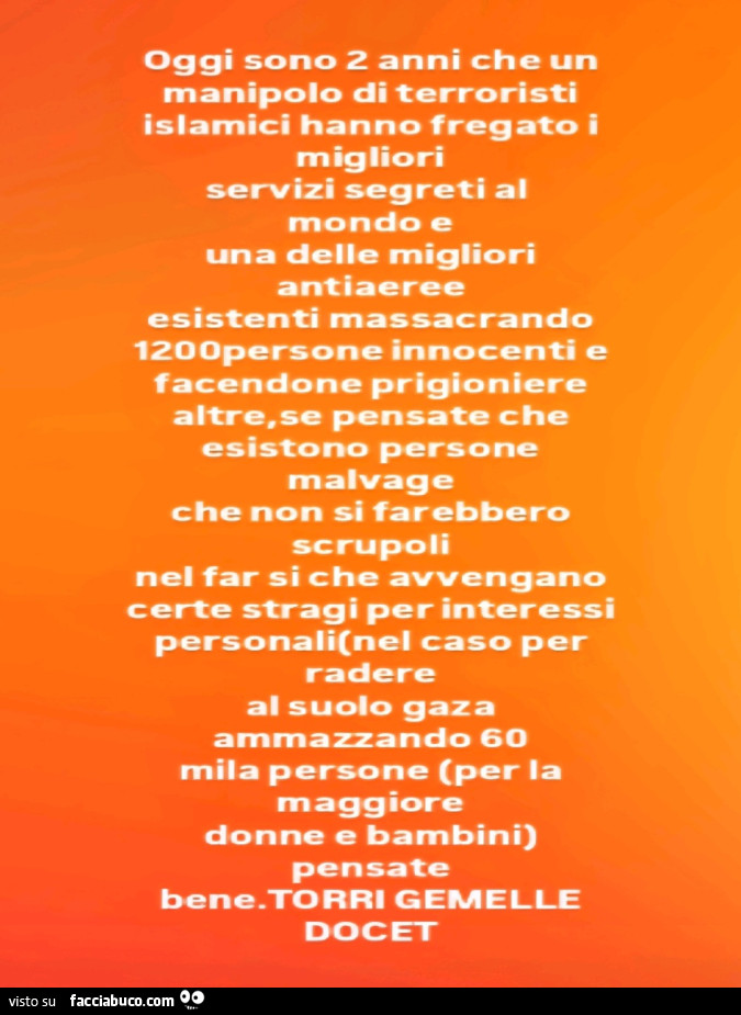 Oggi sono 2 anni che un manipolo di terroristi islamici hanno fregato i migliori servizi segreti al mondo e una delle migliori antiaeree esistenti massacrando 1200persone innocenti e facendone prigioniere altre
