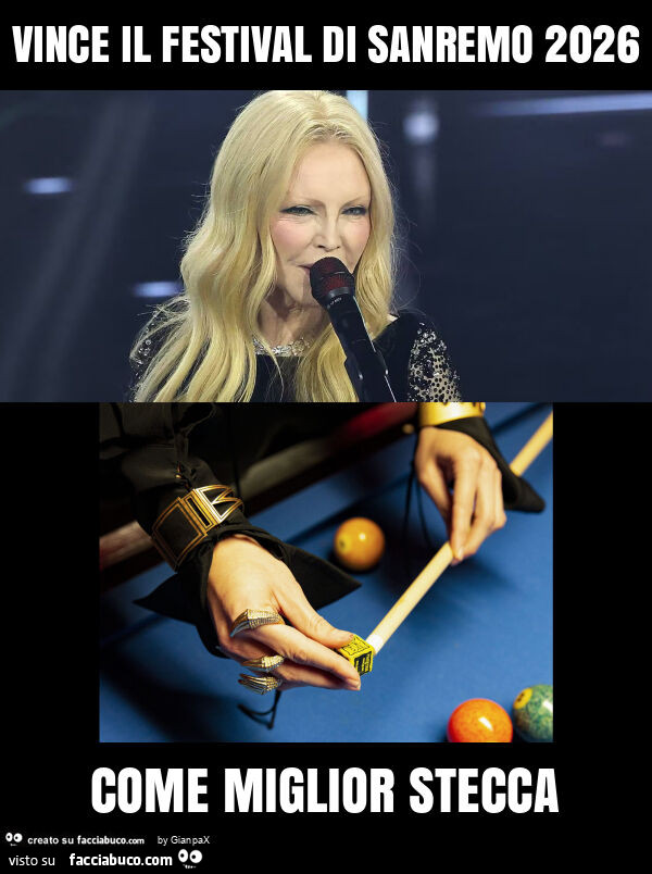 Vince il festival di sanremo 2026 come miglior stecca