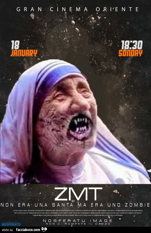 Non era una santa, era uno Zombie