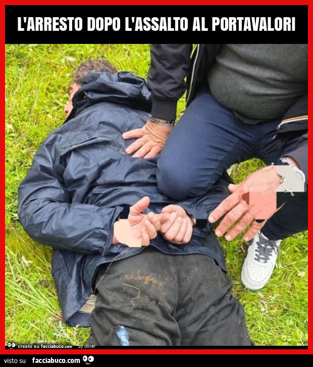 L'arresto dopo l'assalto al portavalori