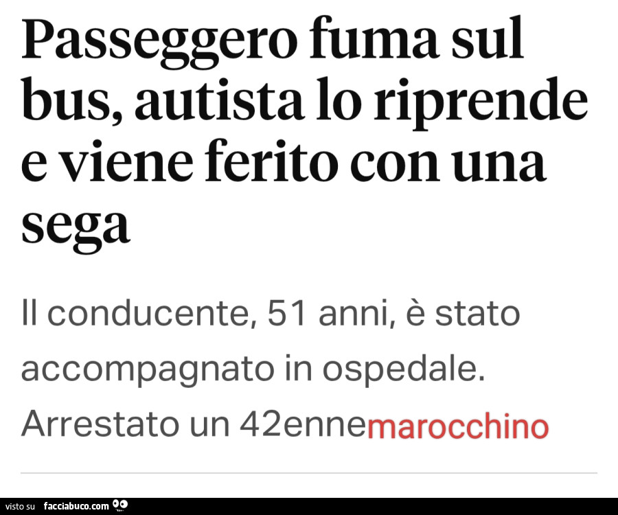 Passeggero fuma sul bus, autista lo riprende e viene ferito con una sega
