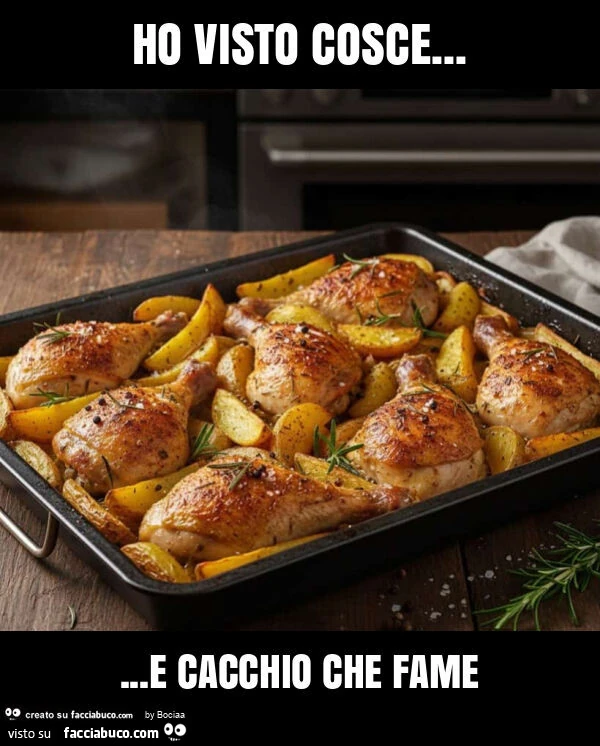 Ho visto cosce&hellip; e cacchio che fame