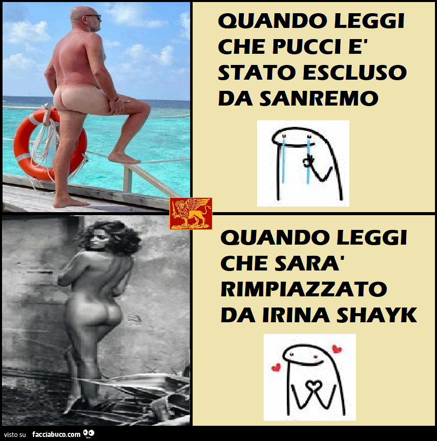 A Sanremo Pucci sarà rimpiazzato da Irina Shaykh