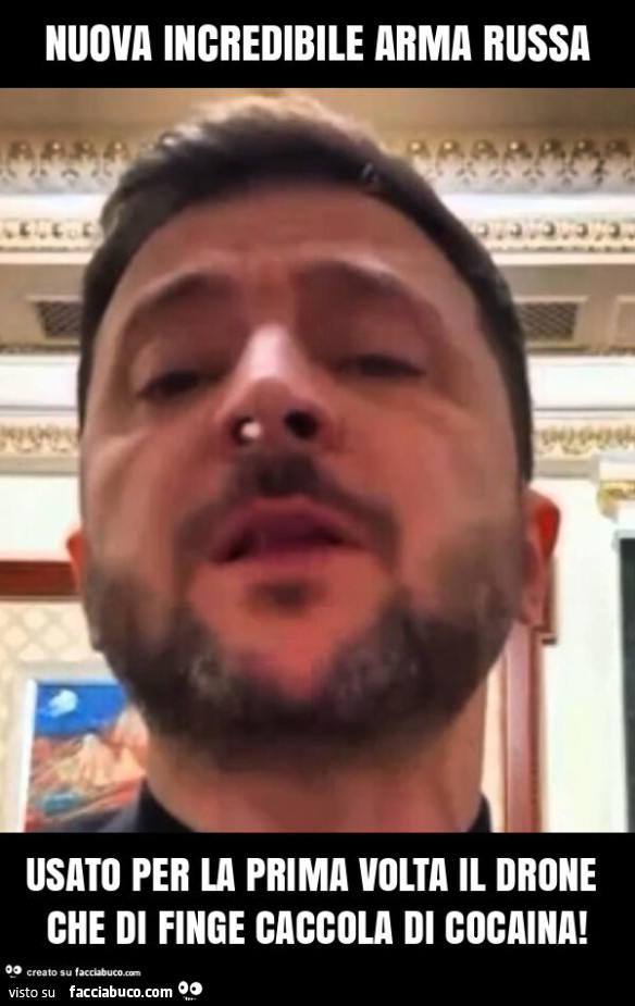 Nuova incredibile arma russa usato per la prima volta il drone che di finge caccola di cocaina
